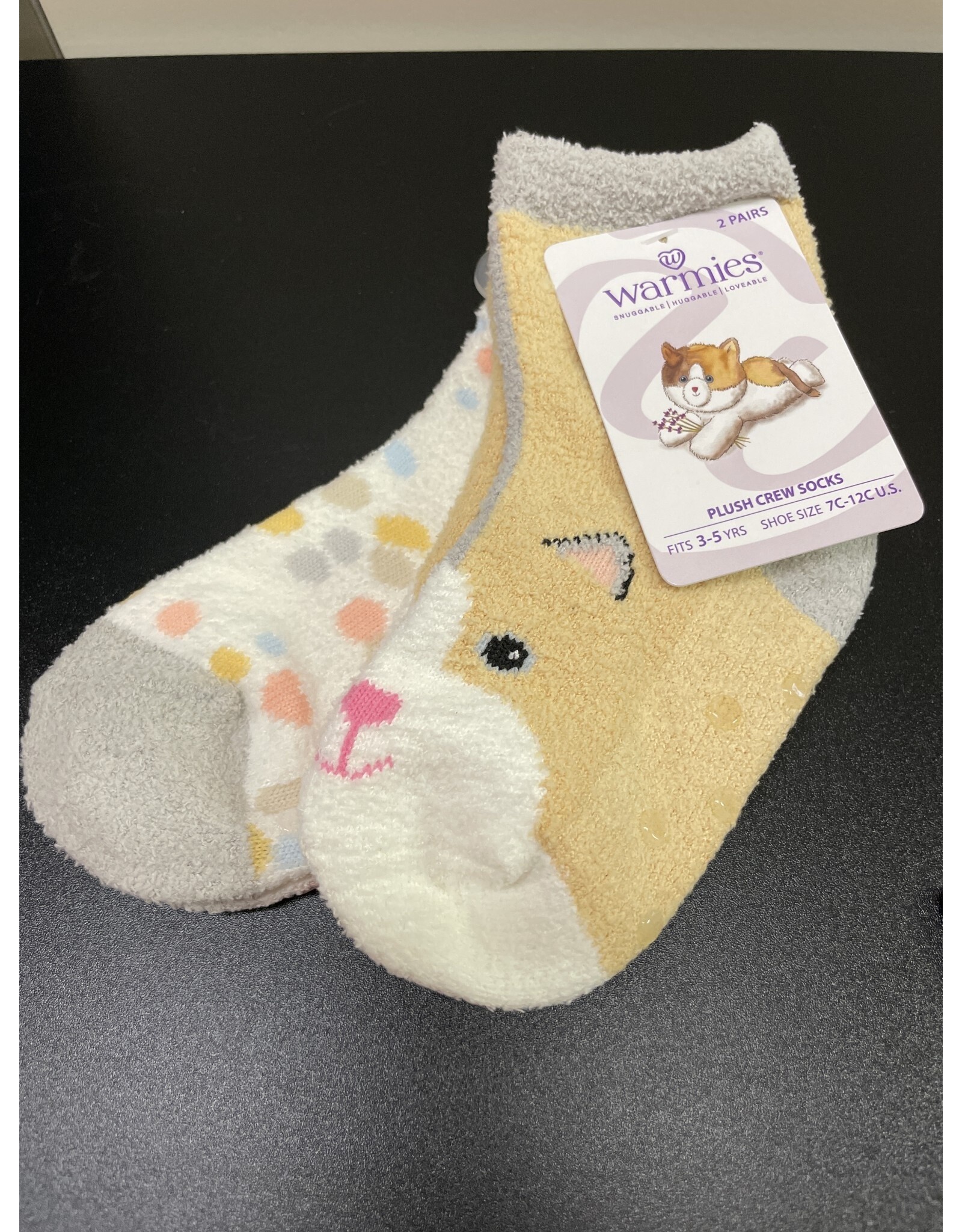 Cat plush socks 3-5 yrs