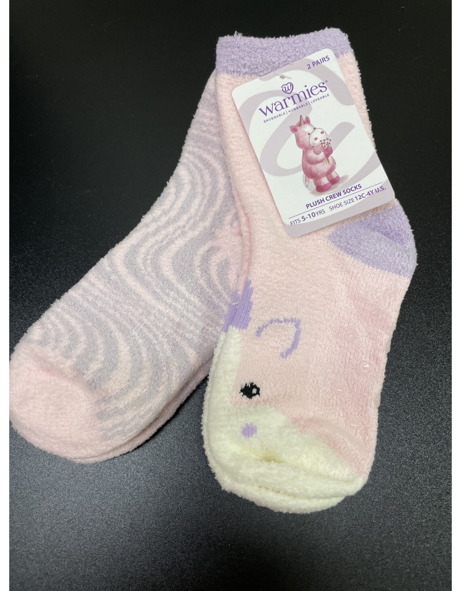 Unicorn plush socks 5-10 yrs