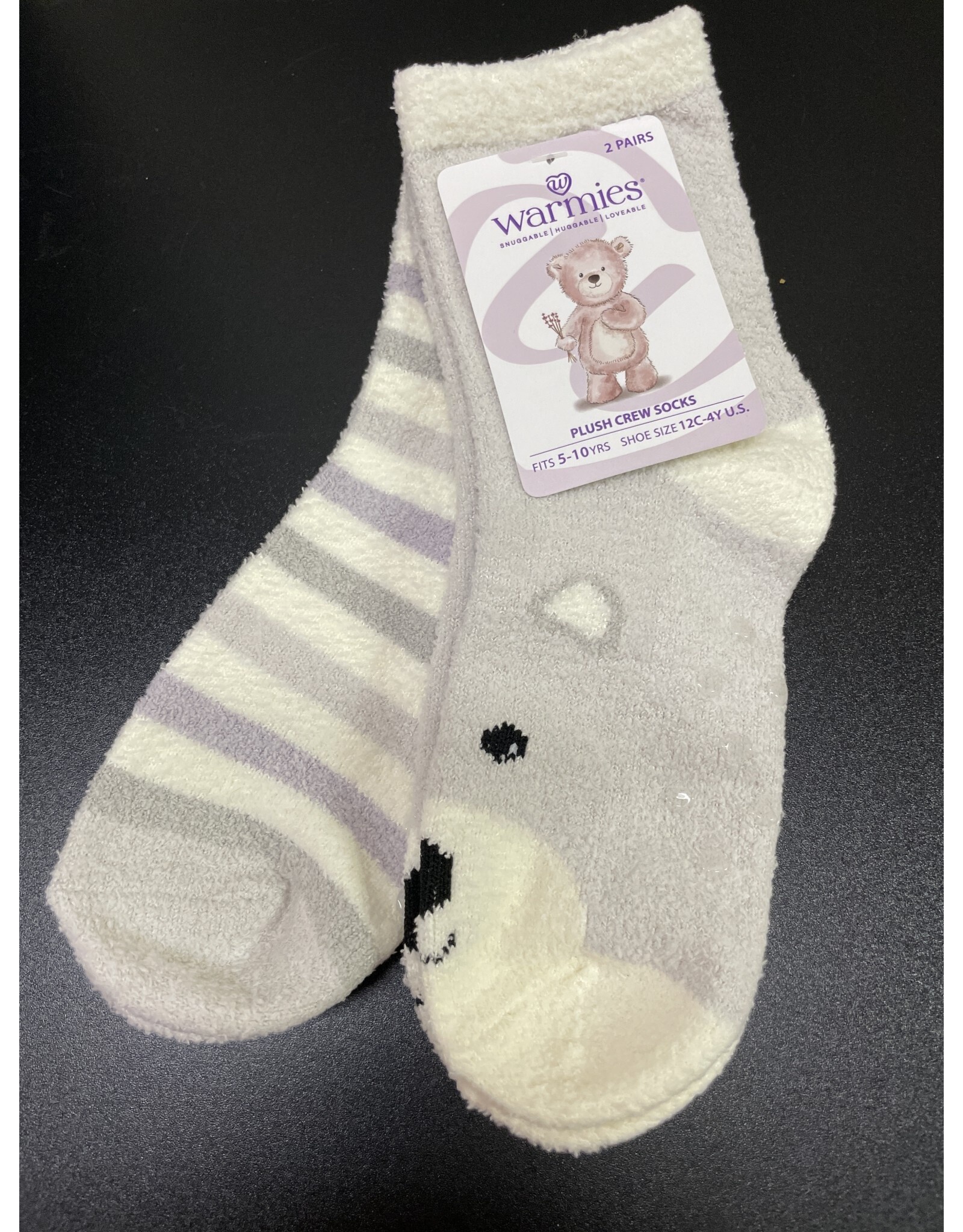 Bear plush socks 5-10 yrs