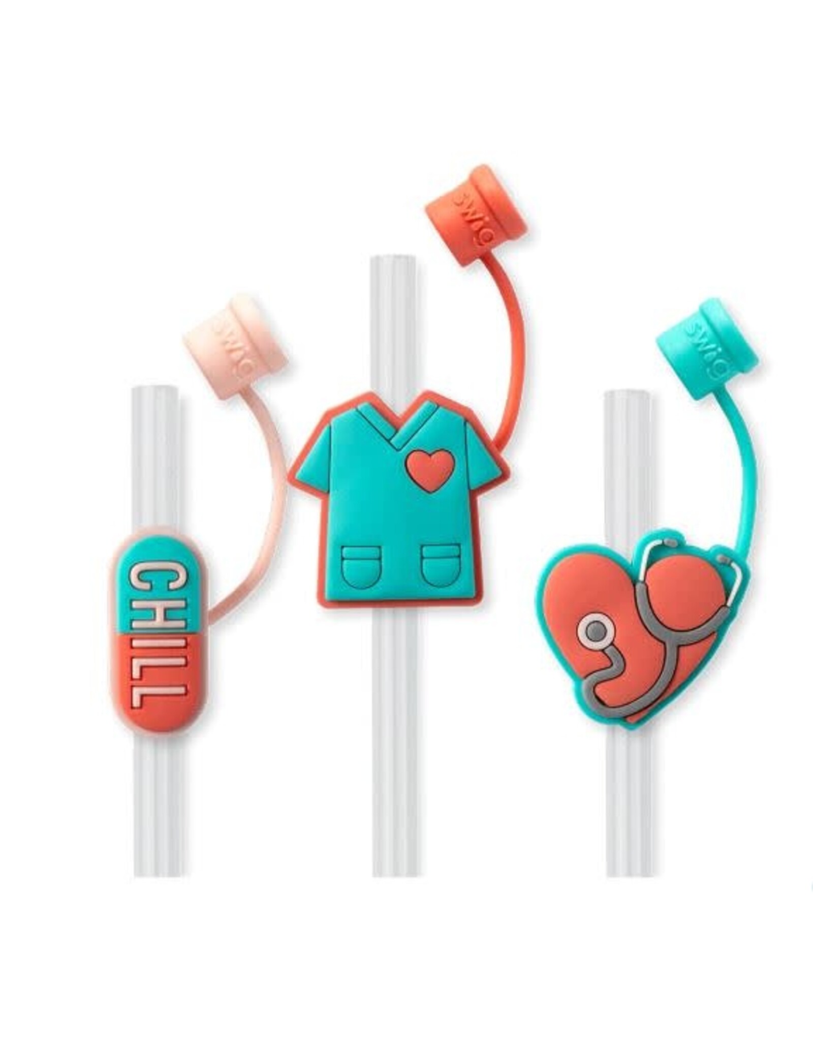 Scrub Life straws and toppers