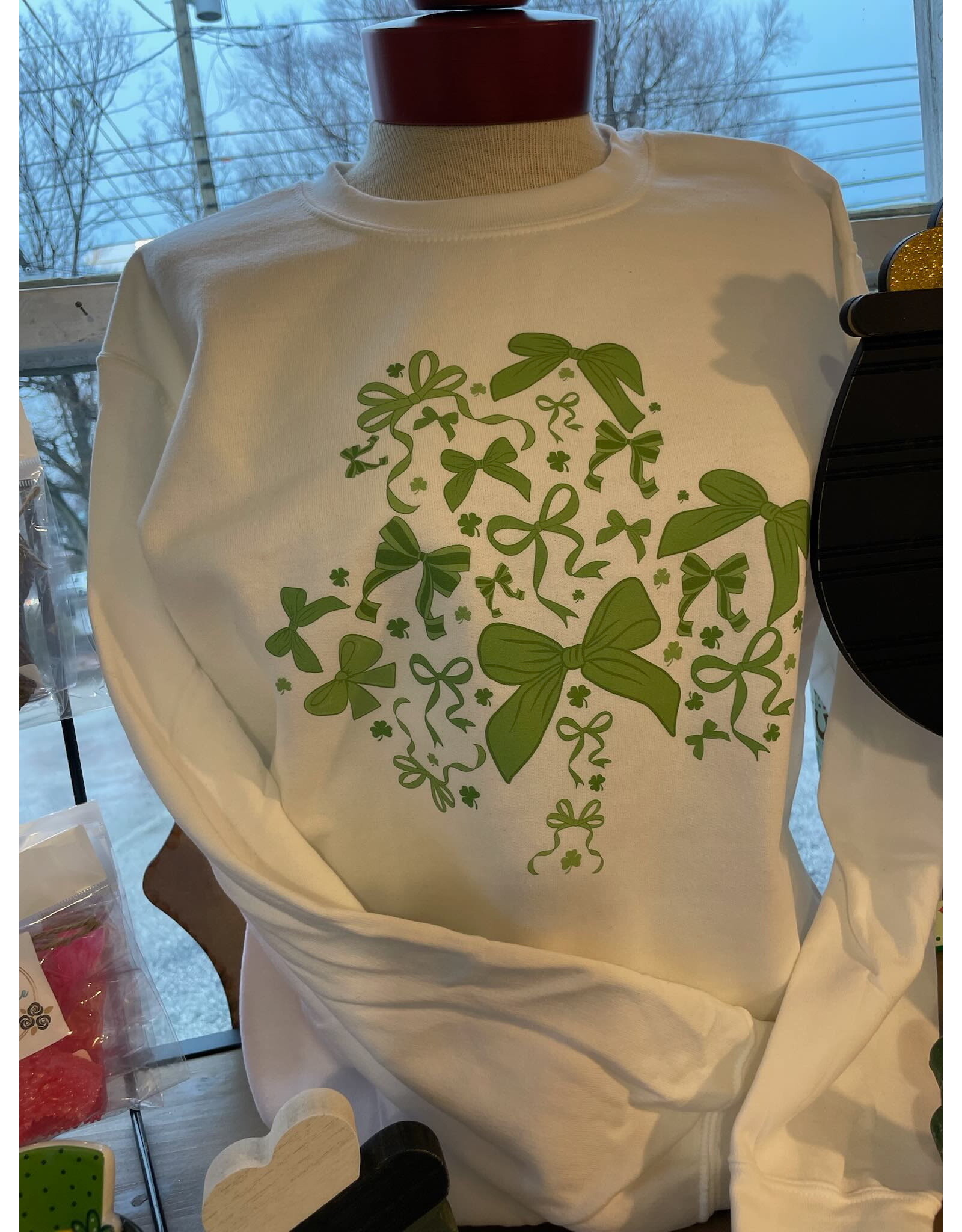 Shamrock Bow Collage Sweatshirt