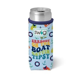Swig Errbody on the Boat Slim Can Coolie