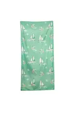 Sail Away  emerald microfiber towel