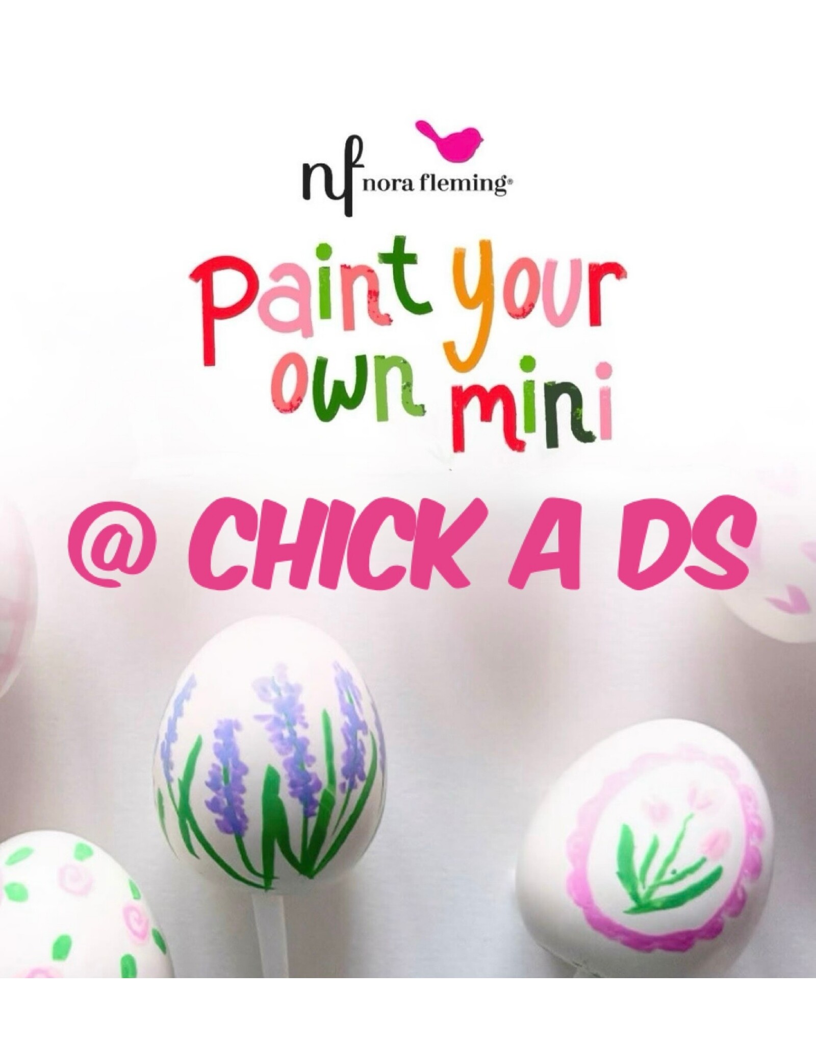 Nora Fleming Paint Your Own Mini Egg party 12-1