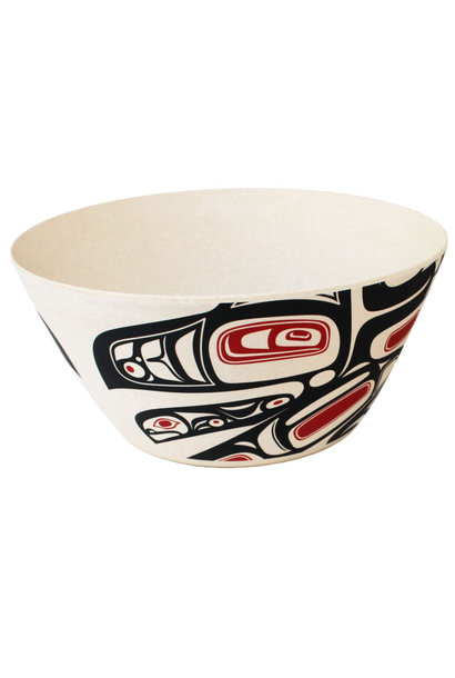 Bamboo Bowl-Running Raven by Morgan Asoyuf 10"