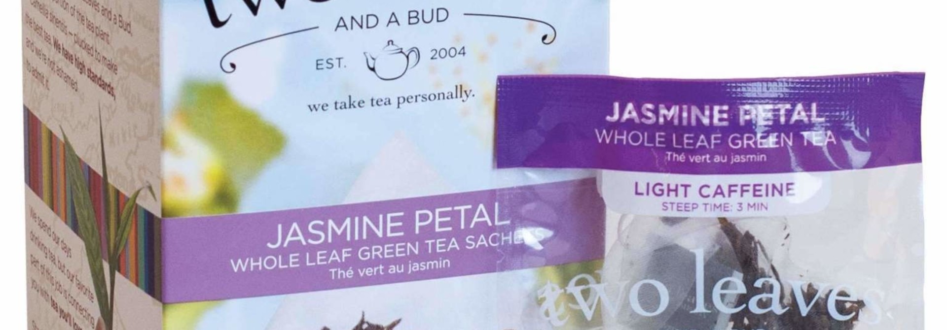 Two Leaves and a bud Jasmine Petal Whole leaf Green Tea Sachets 15ct