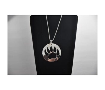 Hand Crafted Silver  Bear Paw Pendant -BPN