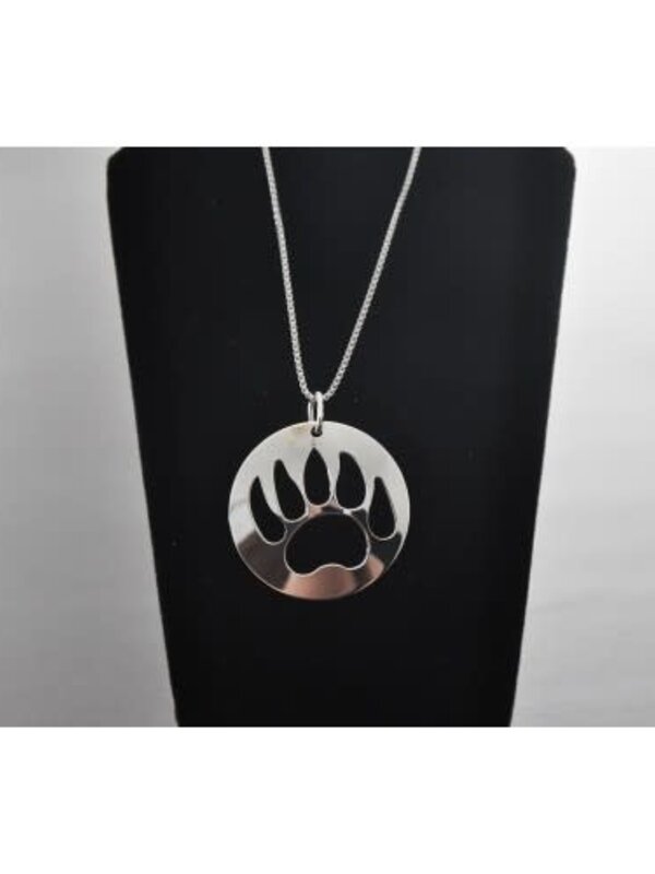 Hand Crafted Silver  Bear Paw Pendant -BPN