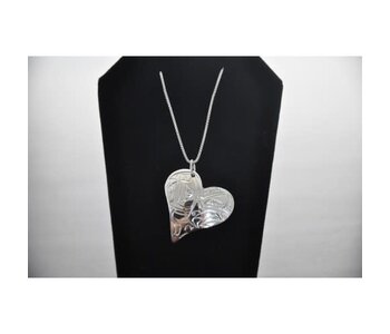 Hand Carved Silver Hummingbird Pendant by Vincent Henson