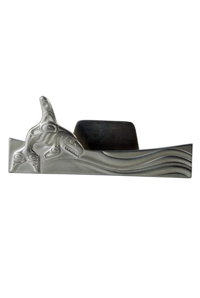 Pewter Business Card Holder - Whale