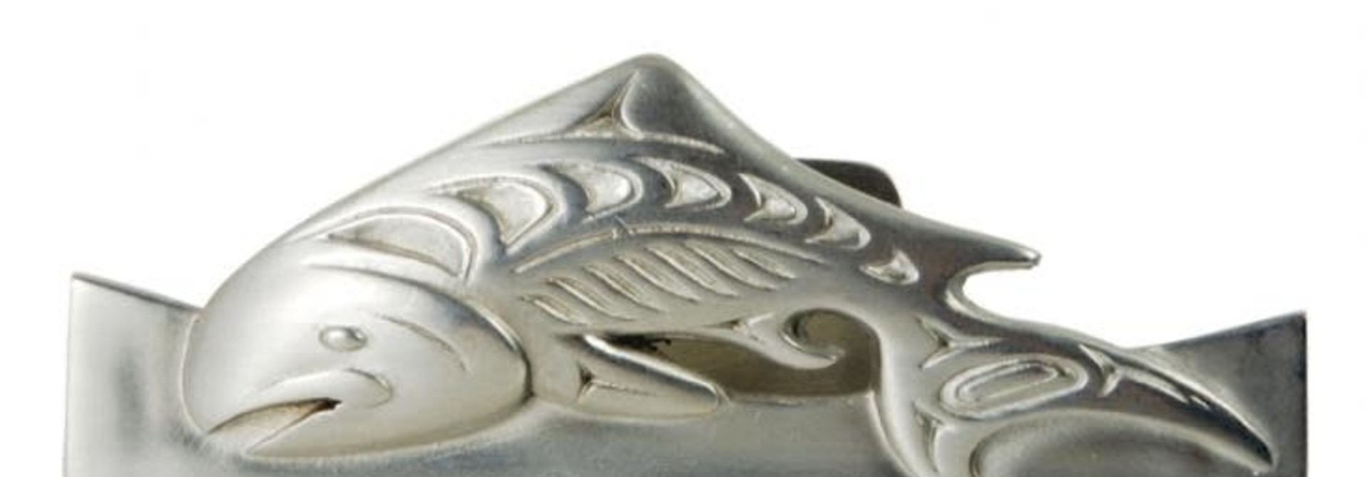 Pewter Business Card Holder-Salmon