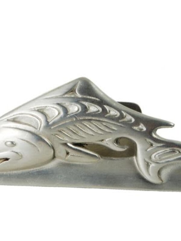 Pewter Business Card Holder-Salmon