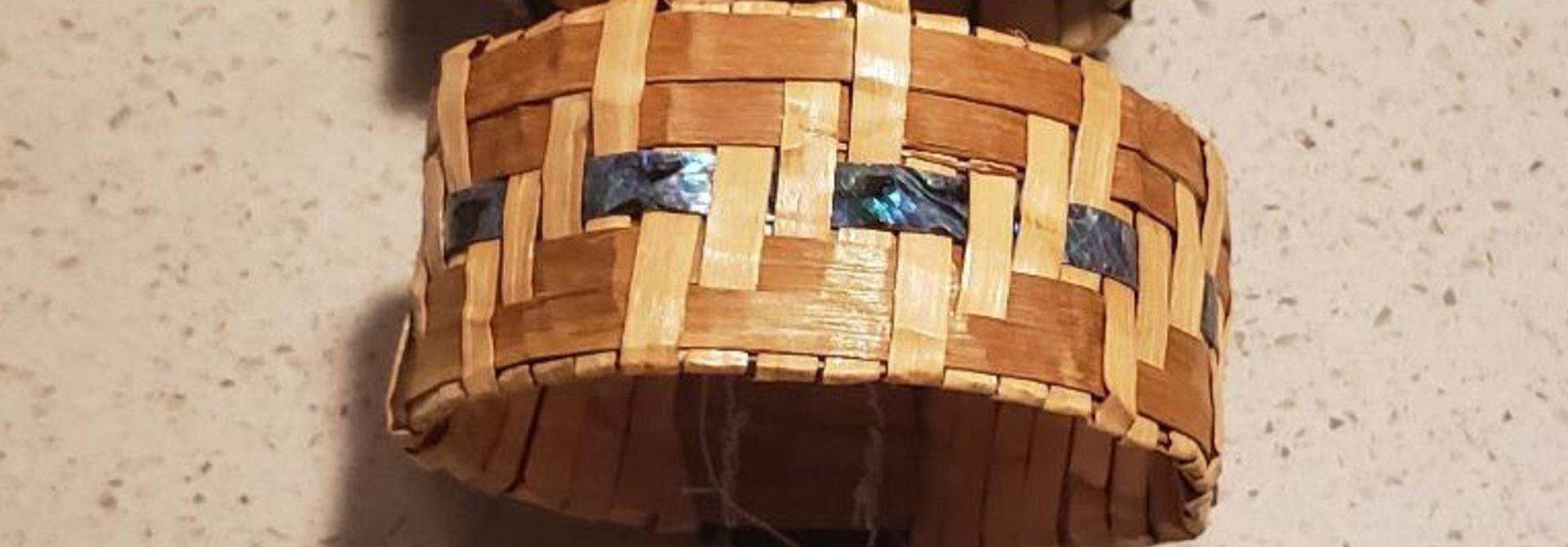 Cedar Bracelet with Abalone inlay- by C. Chapman