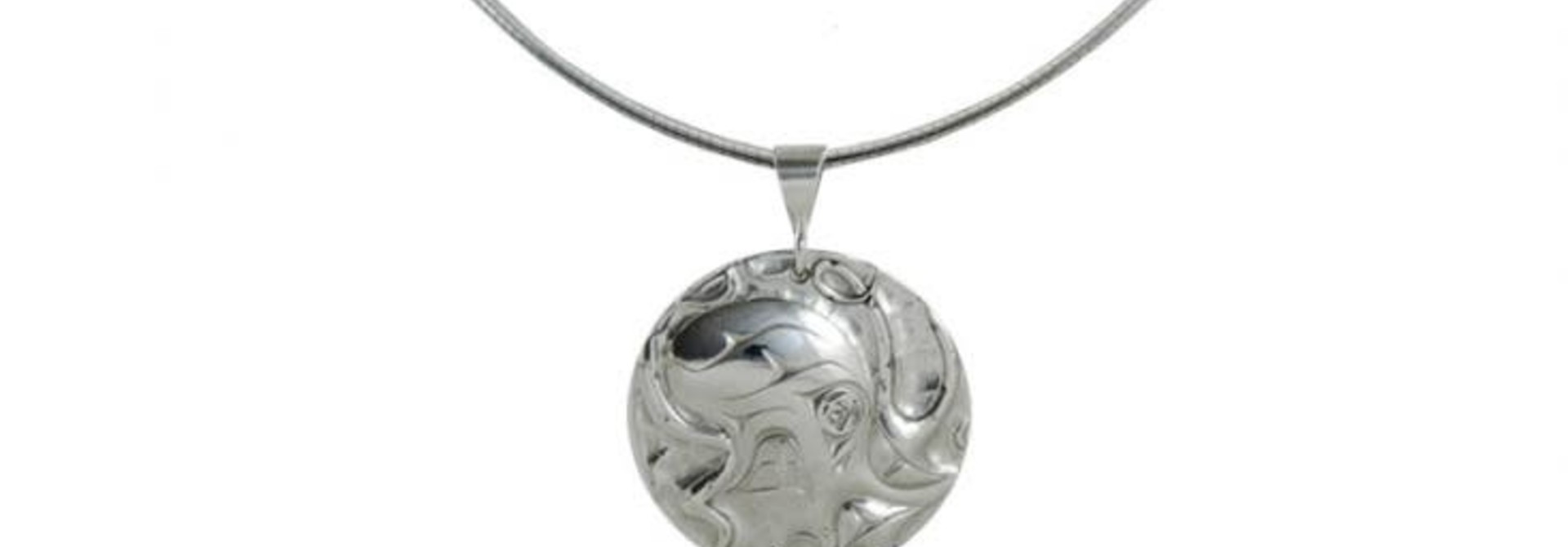 Silver Pewter Octopus Necklace with Silver Chain