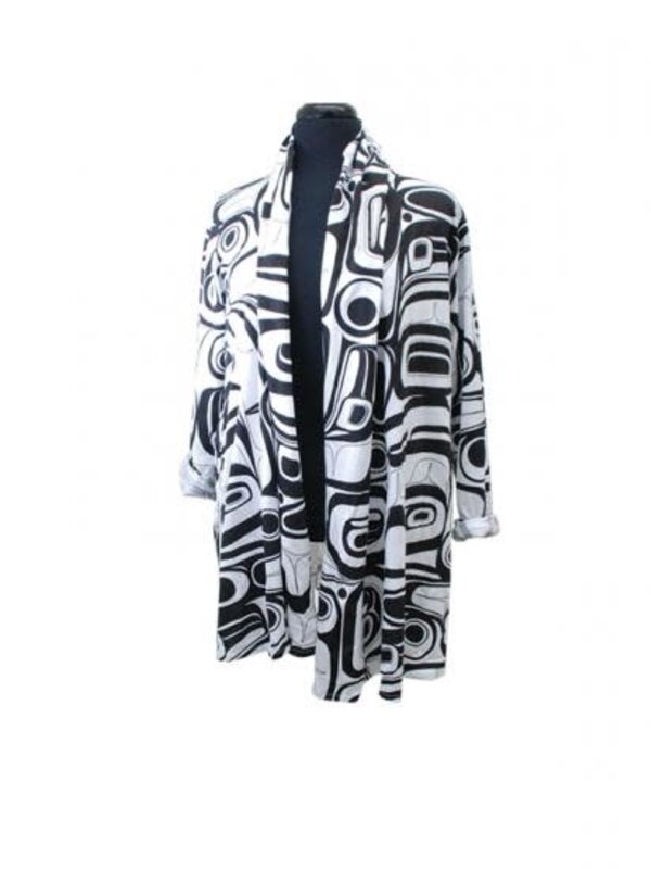 All Over Print Swing Jacket Raven by Kelly Robinson