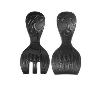 Salad Servers - Raven by Bill Helin