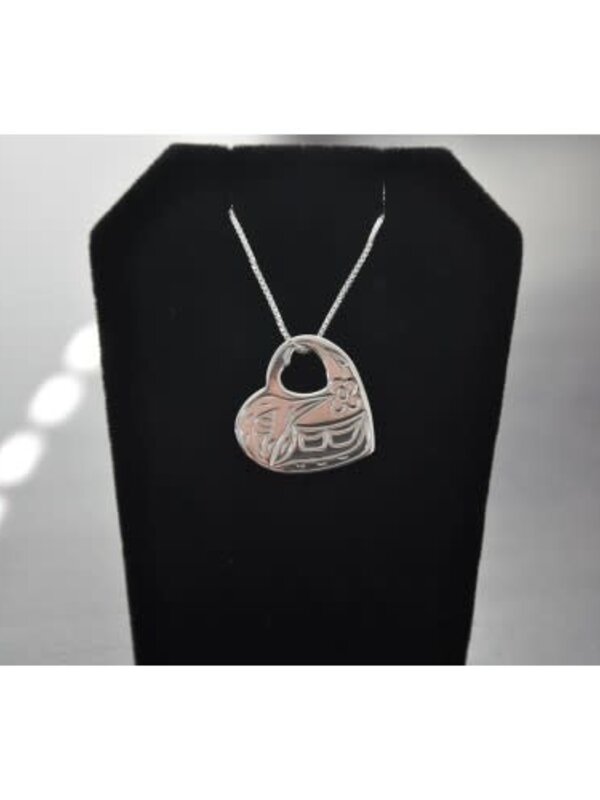 Hand Carved Silver Hummingbird Pendant by Vincent Henson