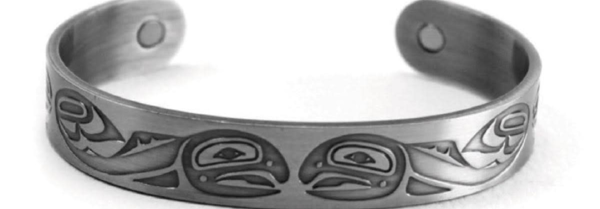 Brushed Silver Bracelet-Salmon-Paul Windsor