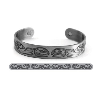 Brushed Silver Bracelet-Salmon-Paul Windsor