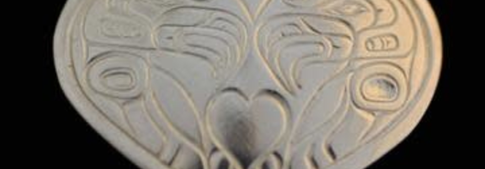 Silver Cast Pendant Eagle Heart - large by Jadeon Rathgeber