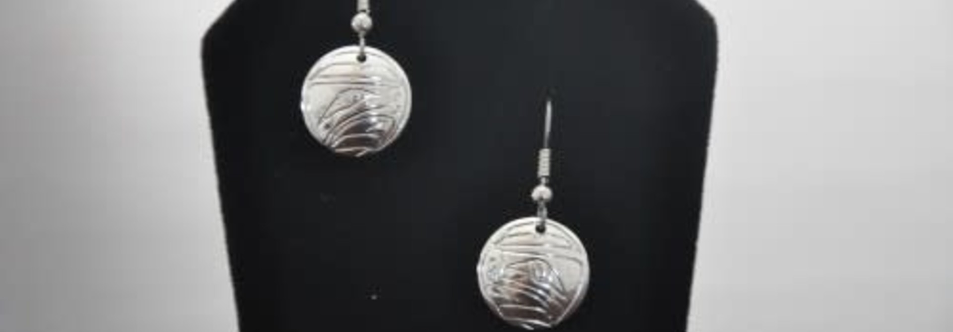 Silver Hand Crafted Eagle Earrings by Nancy Dawson