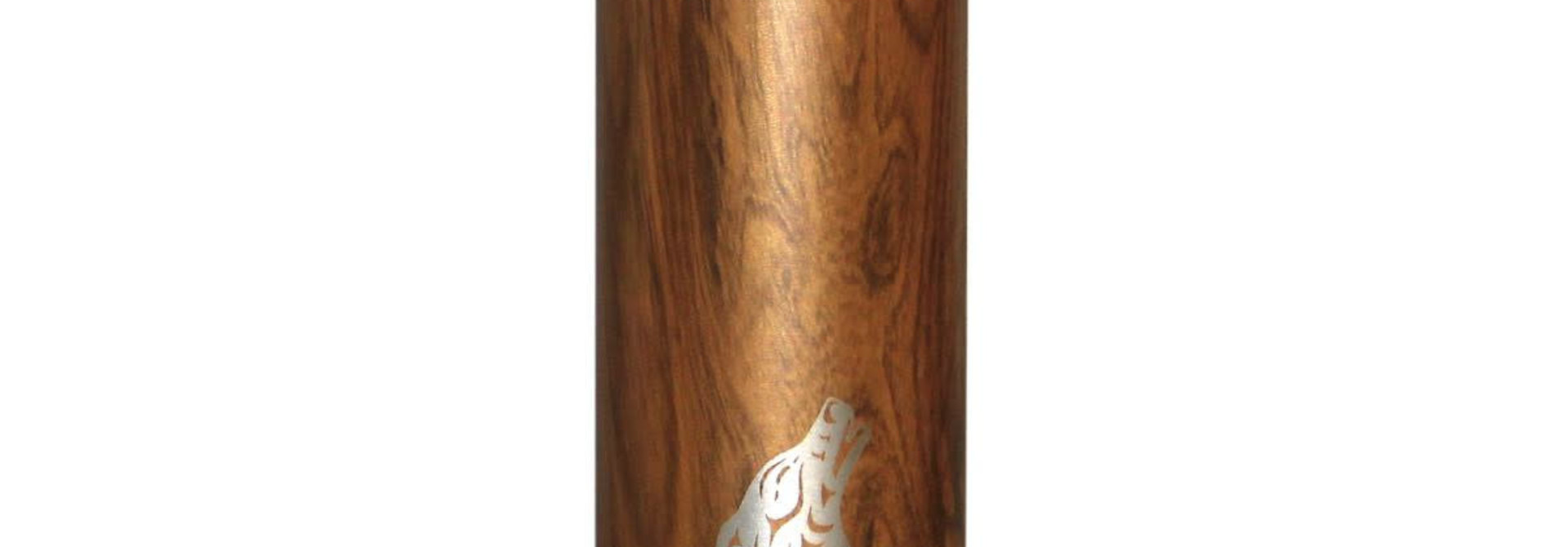 Insulated Totem Water Bottle-Wolf by Darrell Thorne