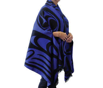 Reversible Fashion Cape - Spirit Wolf by Paul Windsor