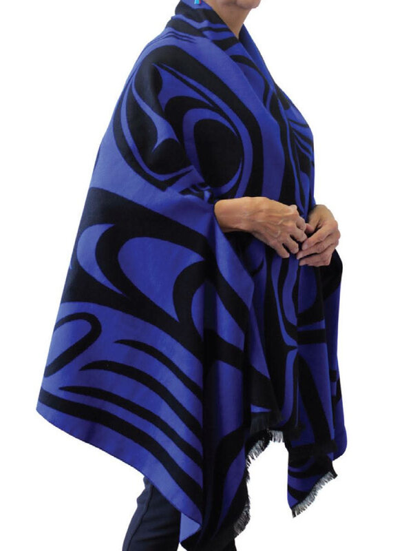 Reversible Fashion Cape - Spirit Wolf by Paul Windsor