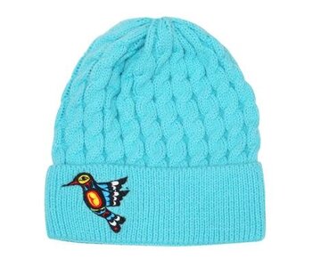 Embroidered Knitted Toque-Hummingbird by Francis Dick