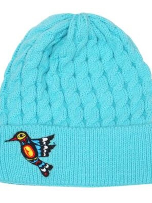 Embroidered Knitted Toque-Hummingbird by Francis Dick