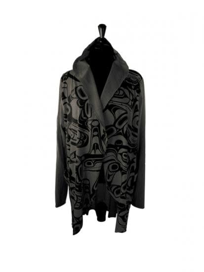 Kelly Robinson Whale All Over Print Jacket (Charcoal, Medium/Large)-1