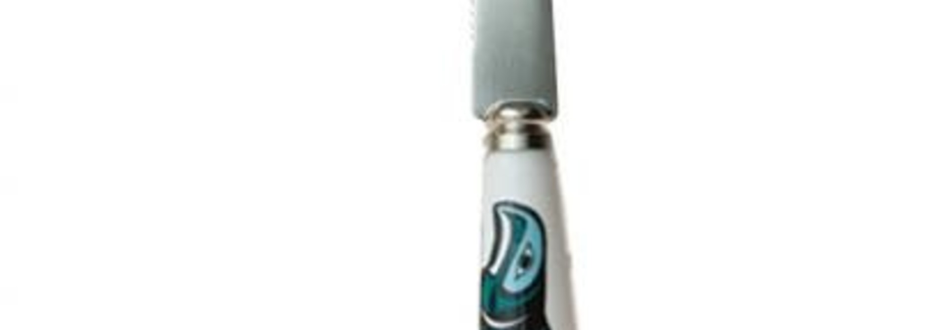 Ceramic and Steele Cheese Knife Salmon Anthony Joseph