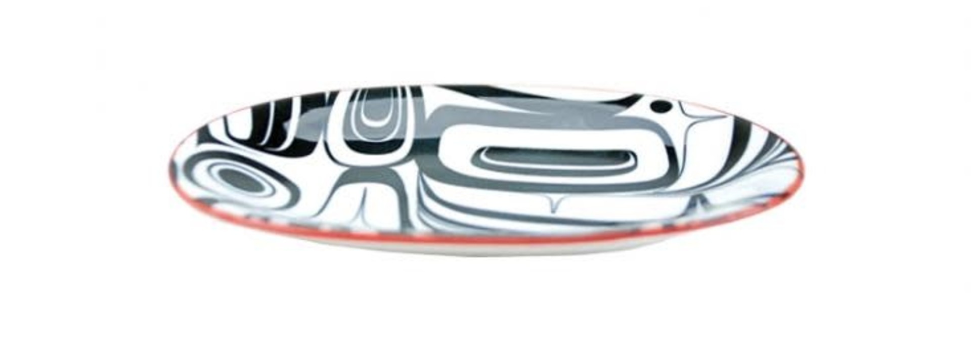 KR Raven Small Oval Platter Red/Black