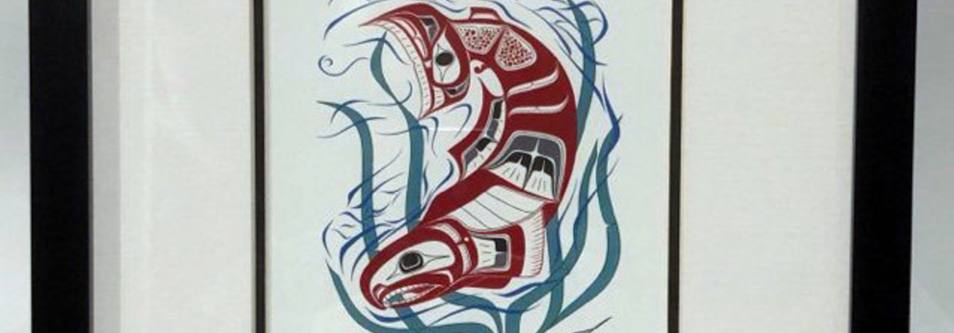 Matted & Framed art cards -Salmon Eagle by Richard Shorty