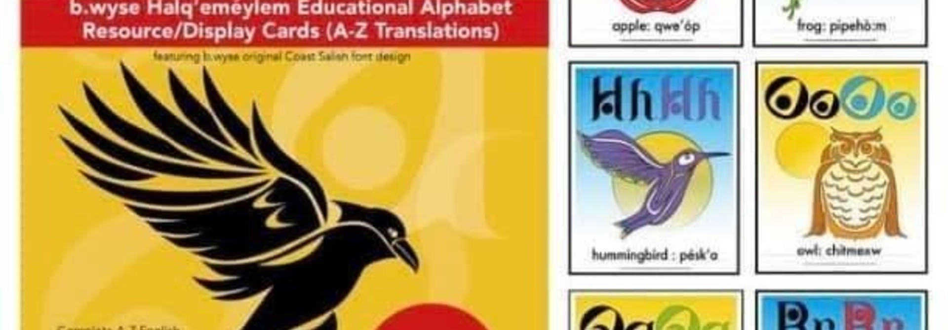 Alphabet Education card set 8.5 x 11" - Halq'emeylem Educational by. B.wyse