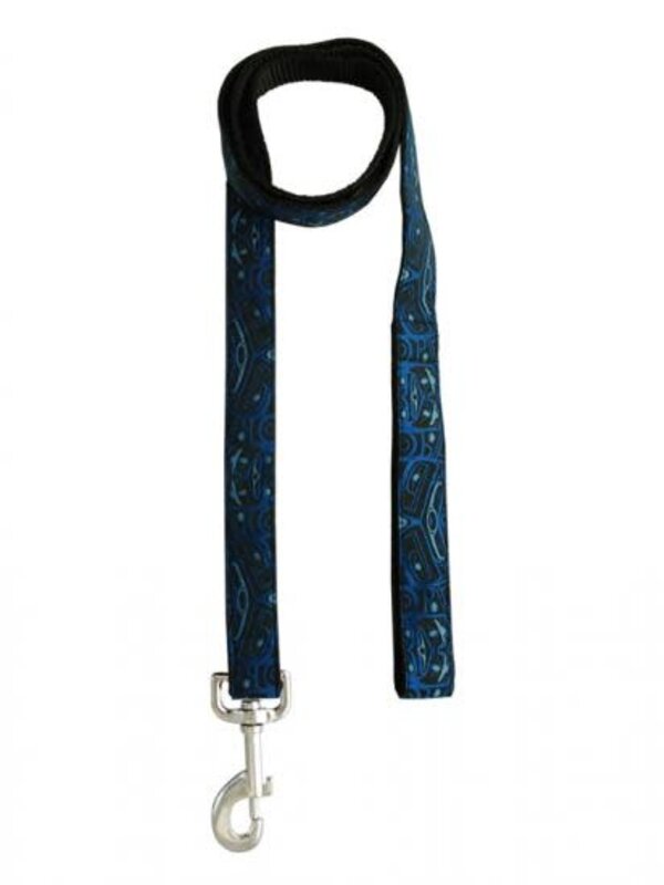 Wild Coast Dog Leash in Frog Box design by Bill Helin -Blue