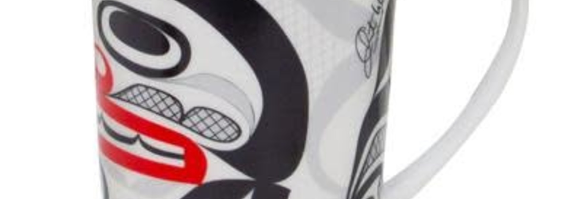 Porcelain Mug-Killer Whale Crosshatch design by Cory Wilson