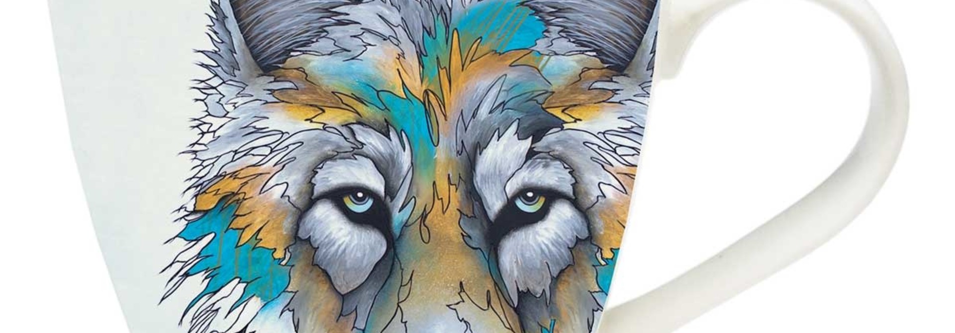 Artists mug - Alpha (Wolf) by Micqalea Jones