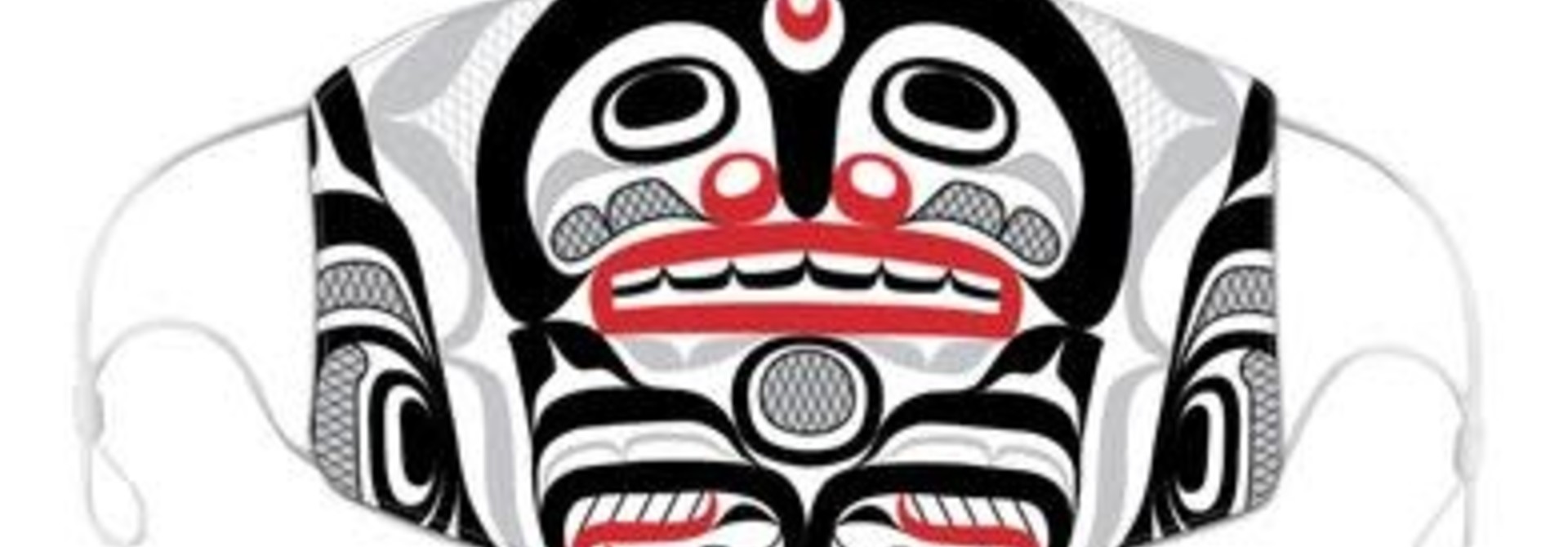 Reusable Face Mask-Killer Whale Cross Hatch by Curtis Wilson