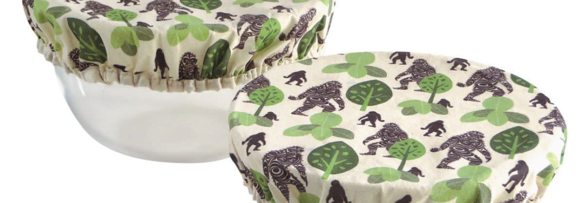 Set of 2 Reusable Bowl Covers Sasquatch by Francis Horne Sr.