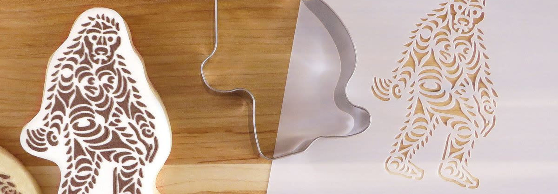 Cookie Cutter & Stencil Set-Sasquatch by Francis Horne Sr.