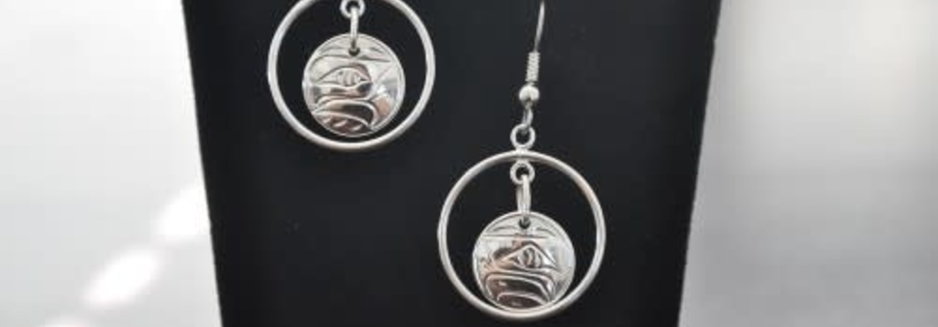Hand carved Eagle Earrings By Nancy Dawson