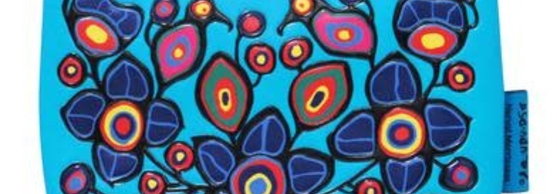 Coin Purse - Flowers & Birds by Norval Morrisseau