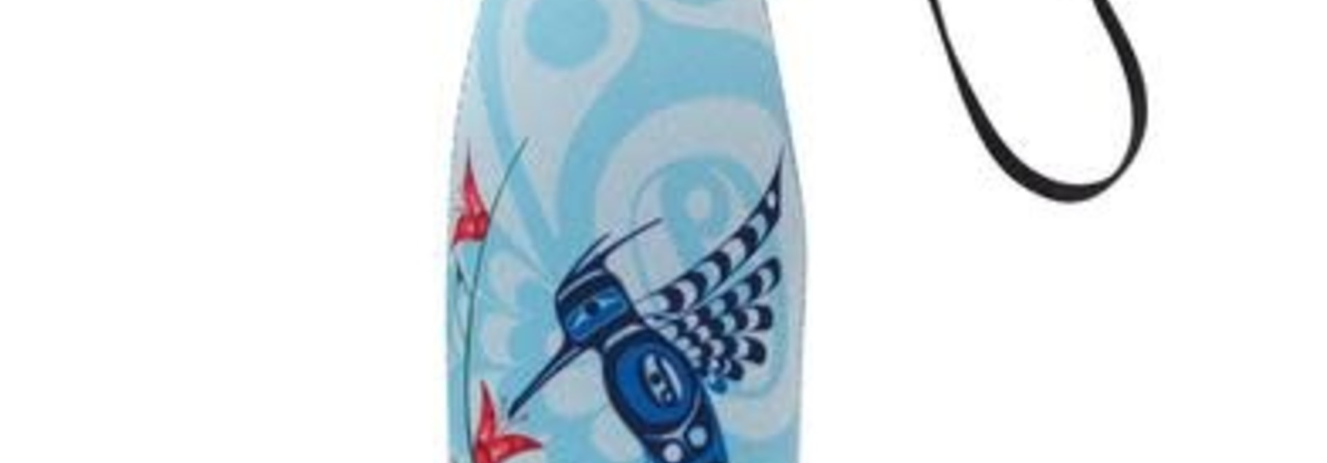 Water Bottle & Sleeve - Peace Love & Happiness by Francis Dick