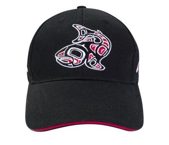 Embroidered Baseball Cap - Salmon by Jamie Sterritt