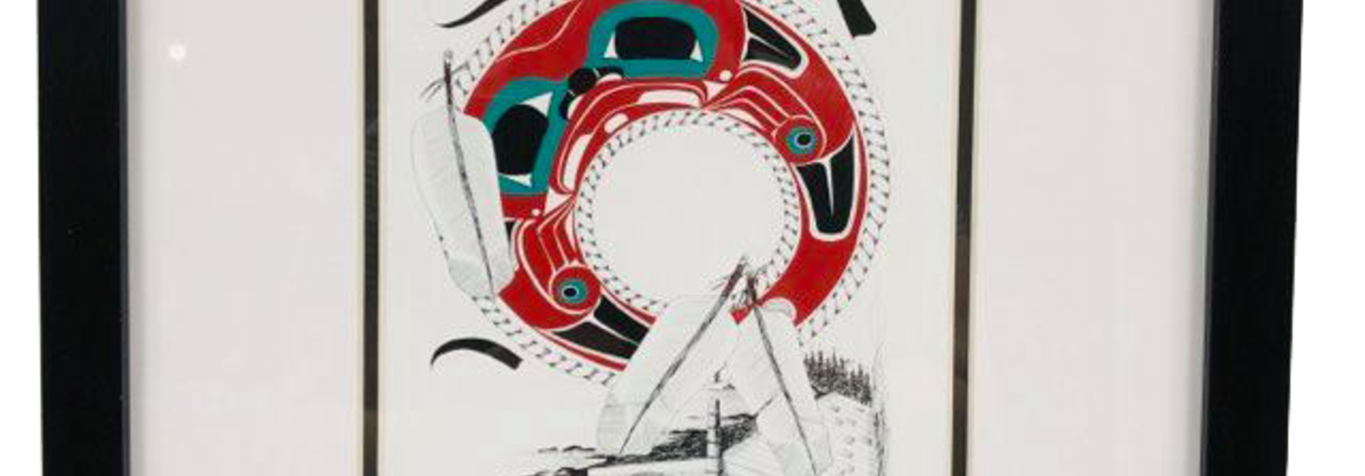 Framed Art Card- Longhouse- Danny Dennis