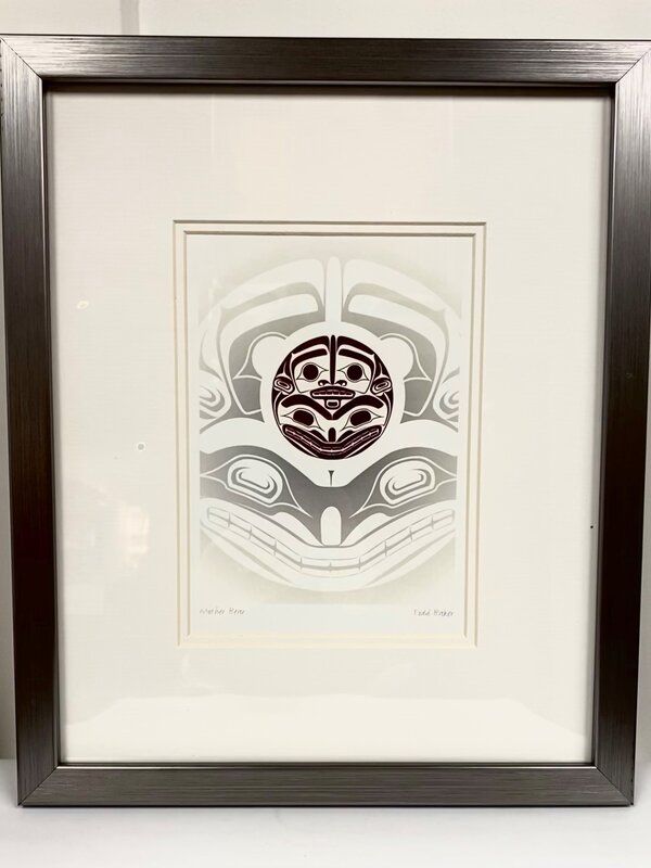 Matted & Framed Art Card- Mother Bear- Todd Baker
