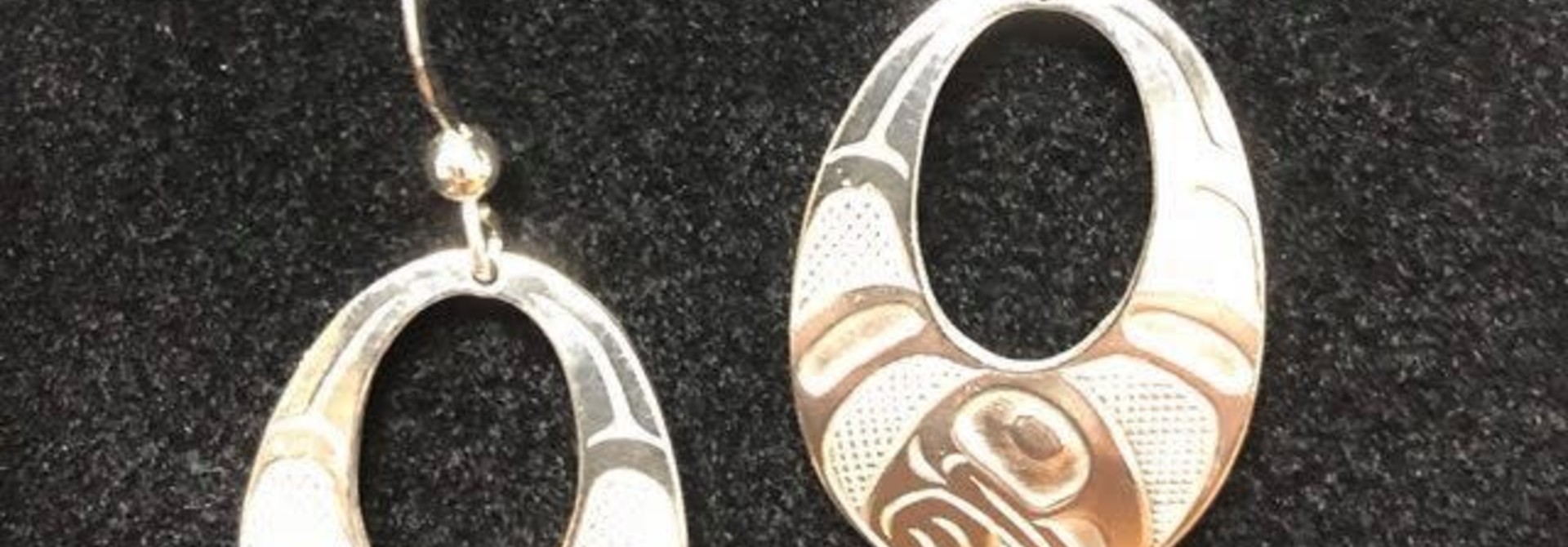 Silver Pewter Earrings -Raven Wings by Bill Helin
