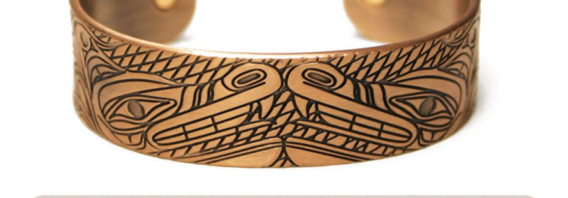 Copper Bracelet - Wolf by Andrew Williams