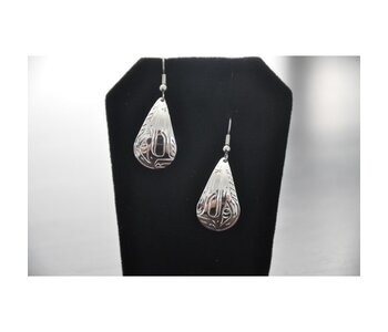 Hand Crafted Silver Raven earrings - Vincent Henson